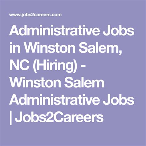 The low. . Jobs in winston salem nc